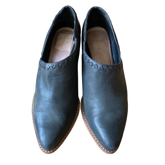 Caslon Julian Womens Genuine Leather Upper Black Slip-on Ankle Bootie - Size 9 - Picture 6 of 8